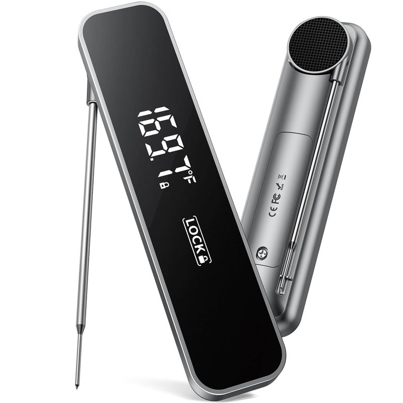 KAMDKI 0.3S Professional Instant Read Meat Thermometer – Digital Food Thermometer for Cooking, Grilling, BBQ, Candy, Air Fryer, Griddle – Kitchen Gadget Essentials & Gift for Him - Image 1